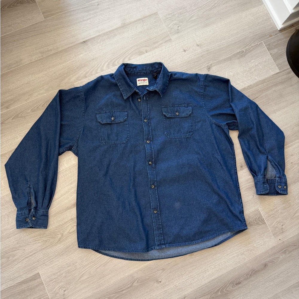 Wrangler Denim Workwear Button Up Shirt Size 2XL